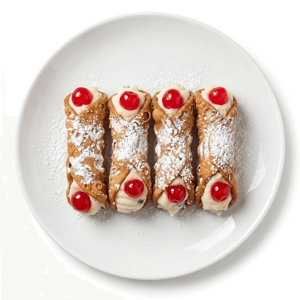 Cannoli with Cream & Cherry