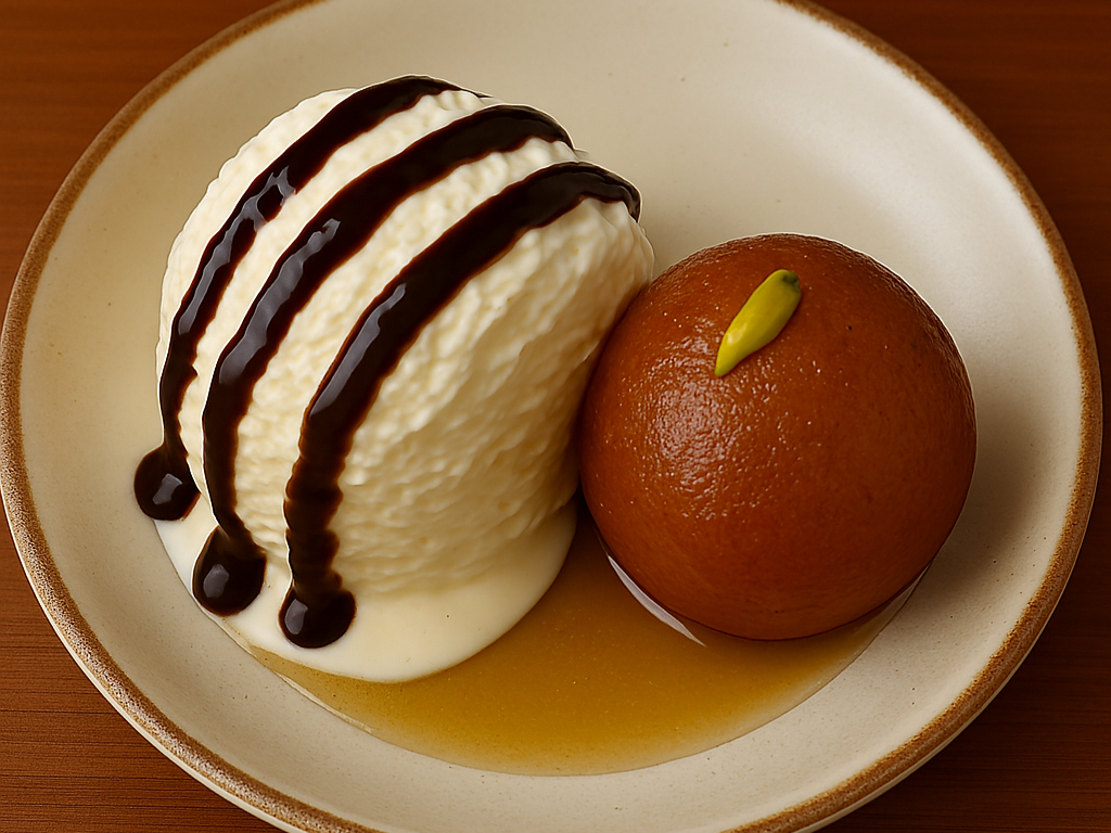 Ice Cream With Gulab Jamun