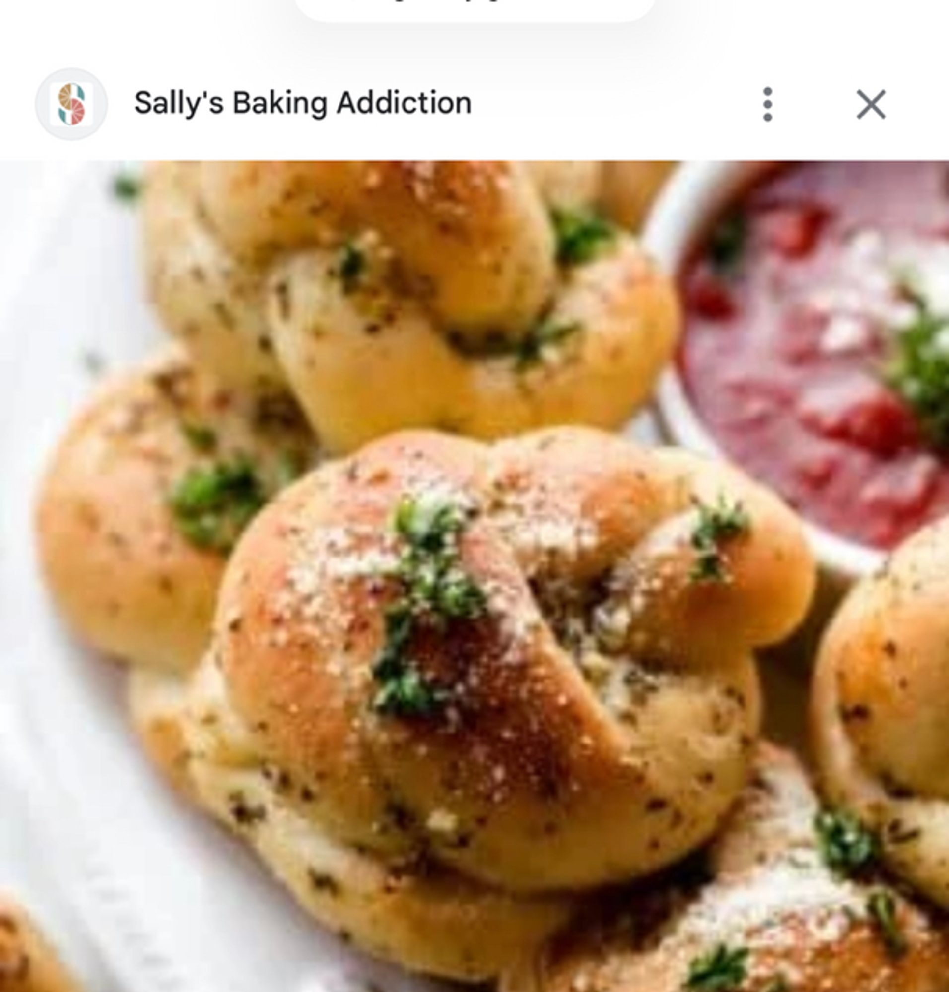 Garlic Knots with Marinara Sauce Tray