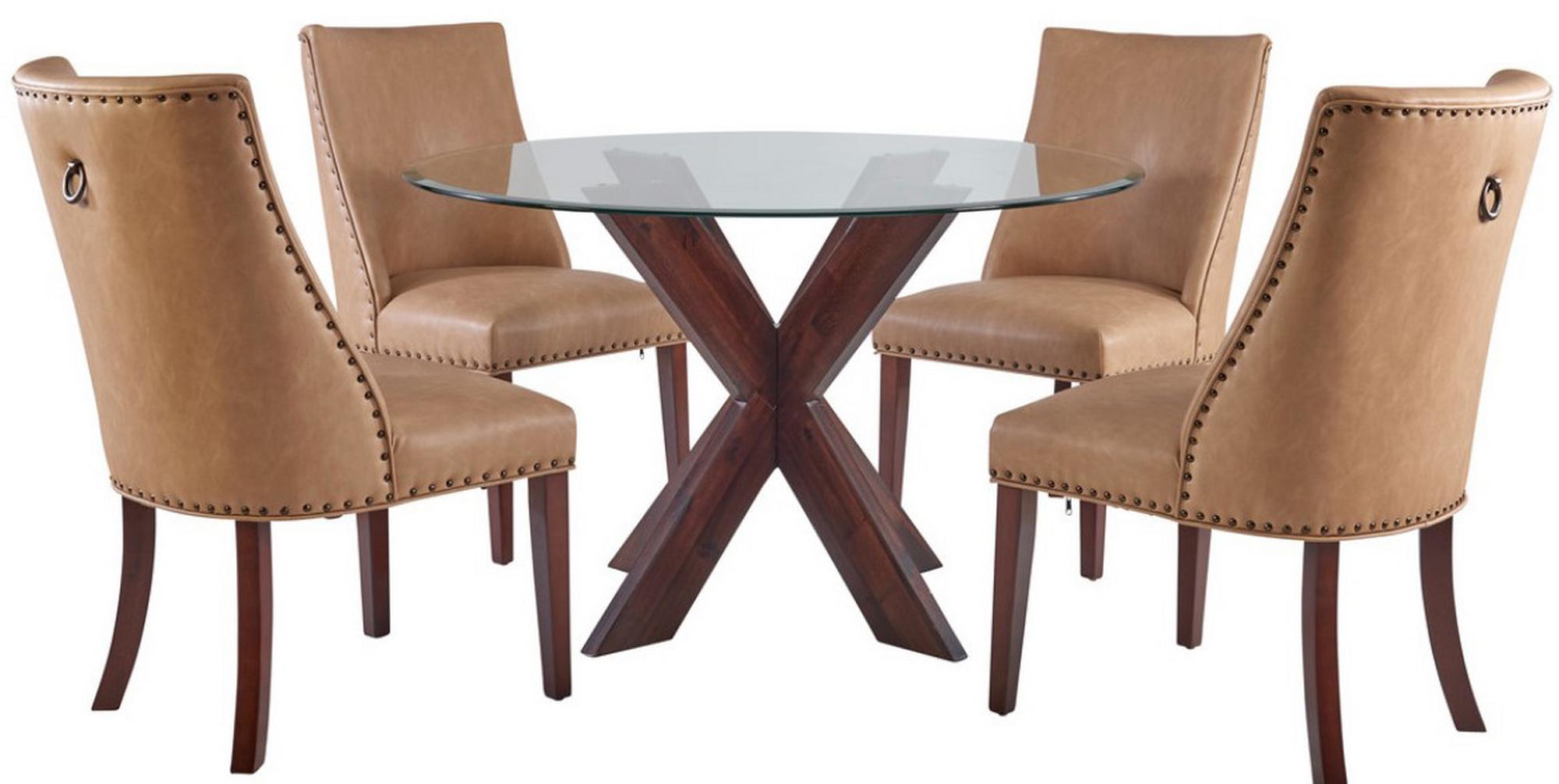 5-Piece Auden Tan Dining Set