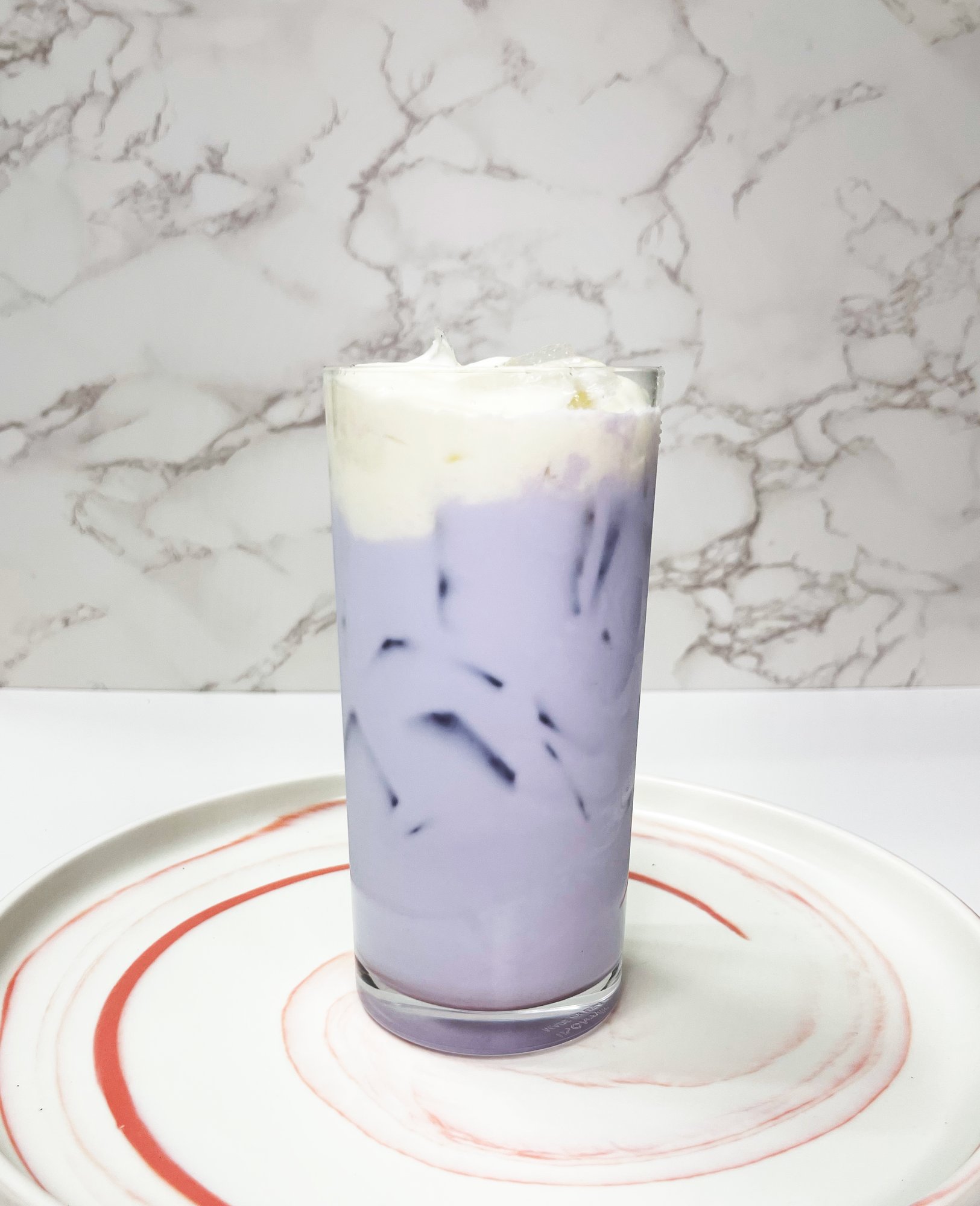 Taro Latte w/sweet cream