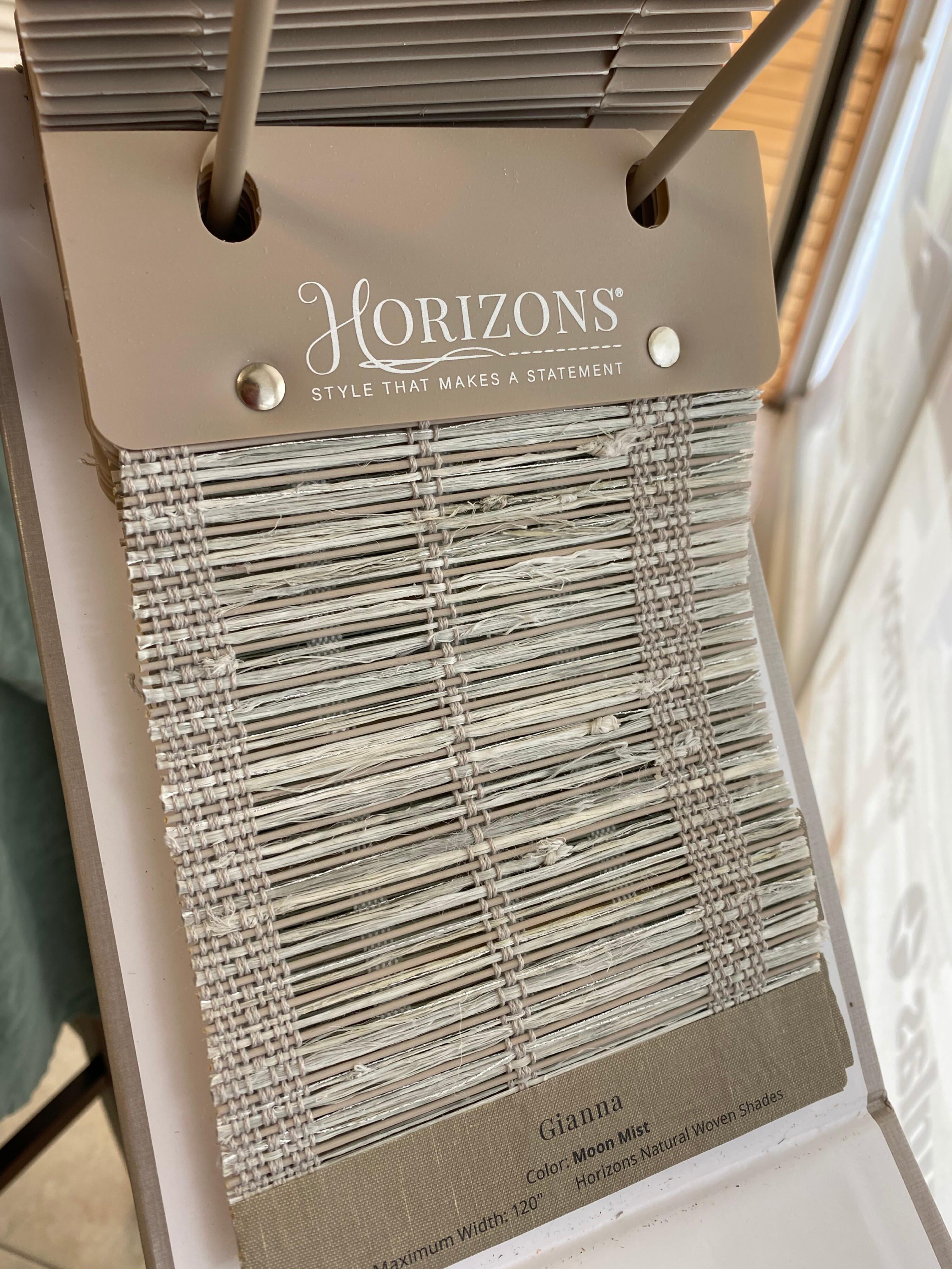 Let's get up close and personal! Here is just one of our hundreds of woven wood shade options! Come visit us at our showroom and we can guarantee that you will find the perfect match for your home.