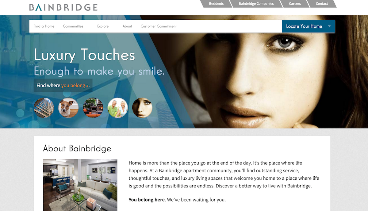 Responsive website design | BainbridgeApartments.com