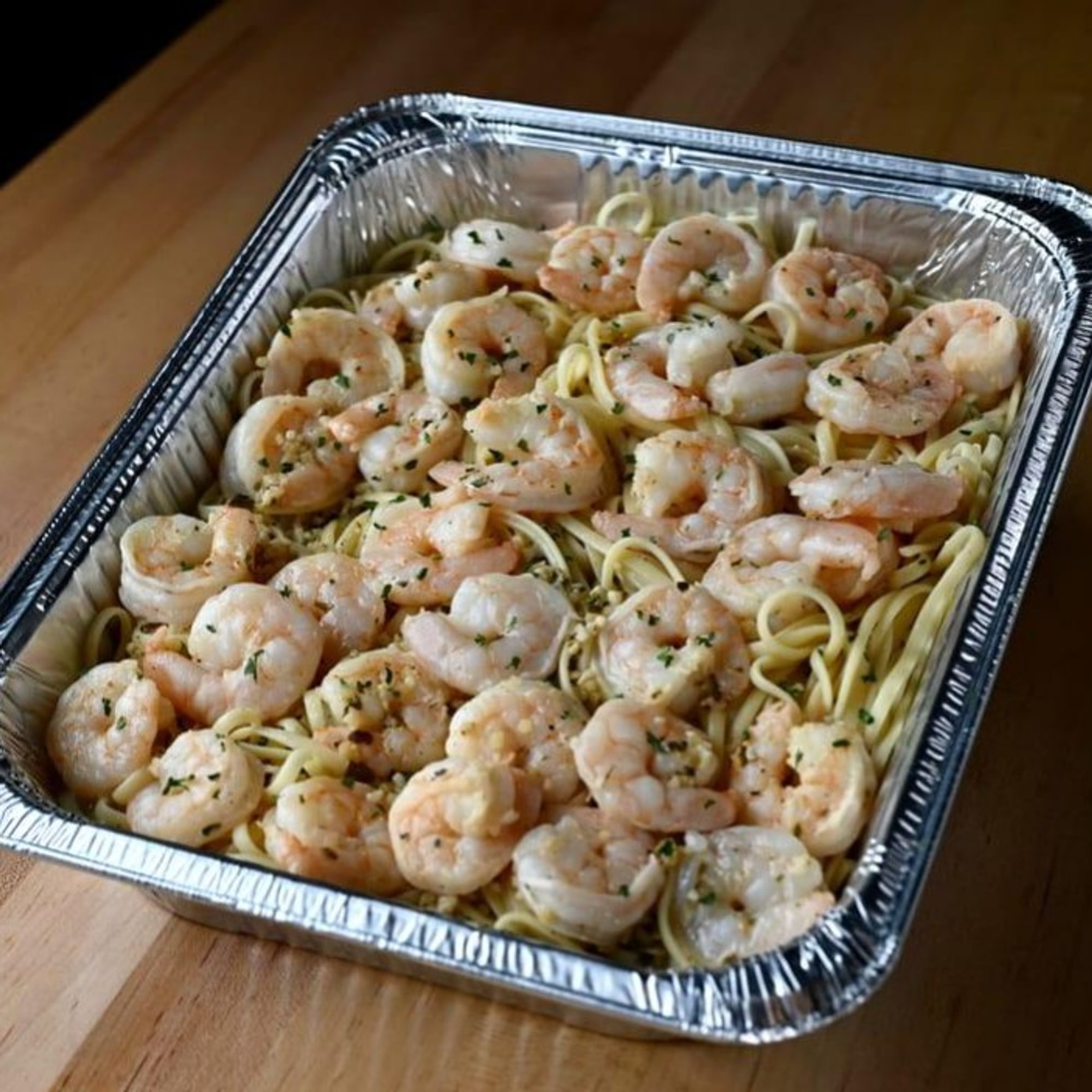 Shrimp Scampi Pasta (1/2 Tray or Full Tray)