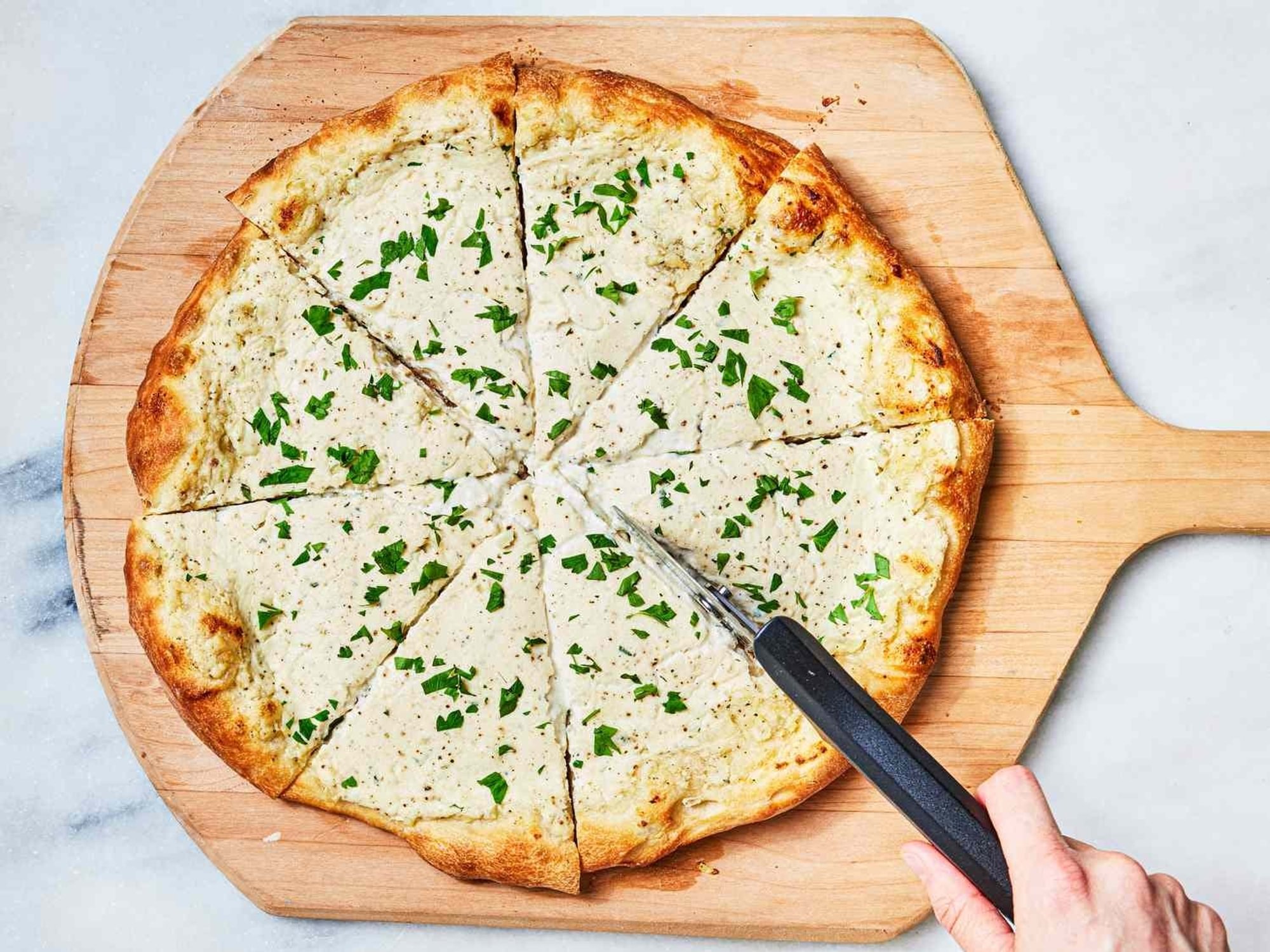 White Olive Pizza