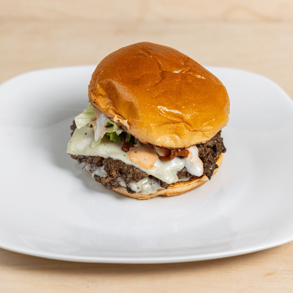 Bacon Blue Cheese Smash Burger