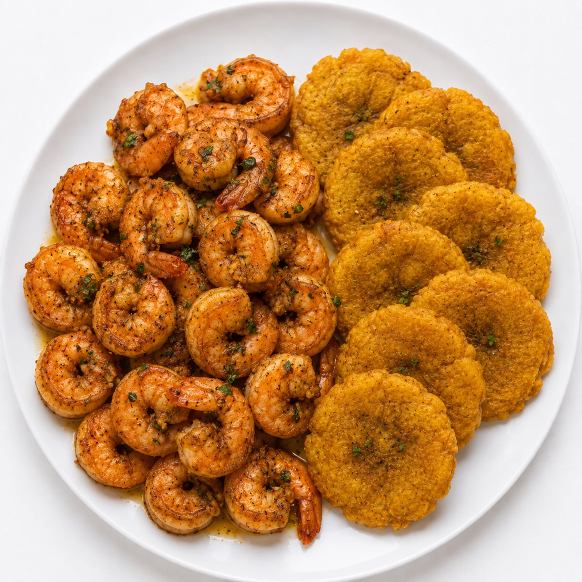 Shrimp with Tostones