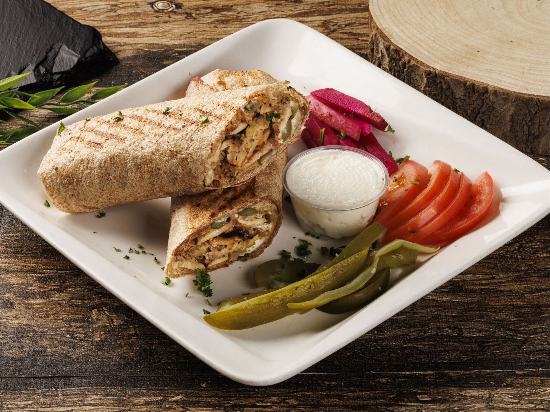 Chicken Saj Shawarma