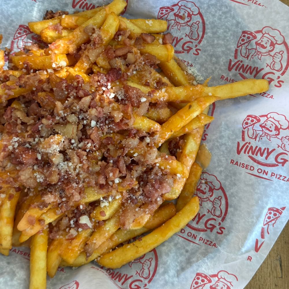Loaded Fries (vodka sauce and bacon)