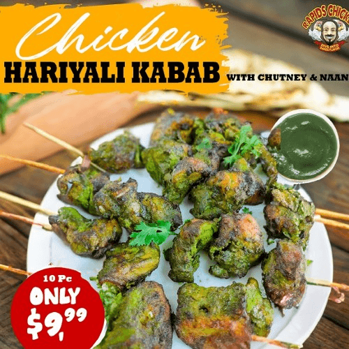 Green Chilli Chicken Kebab