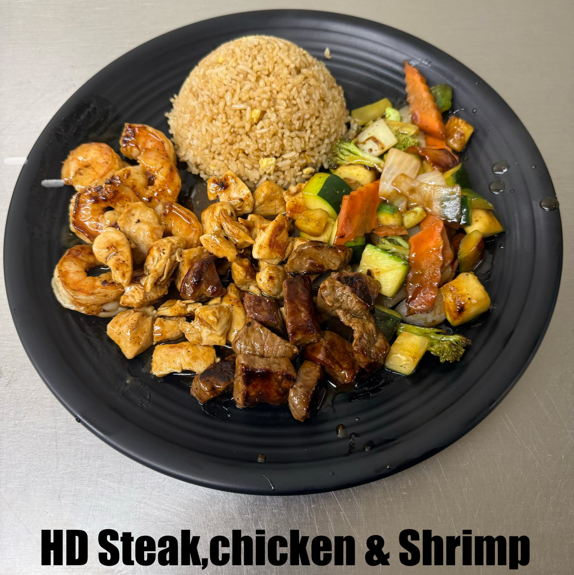 HD19. Hibachi Steak, Chicken, & Shrimp