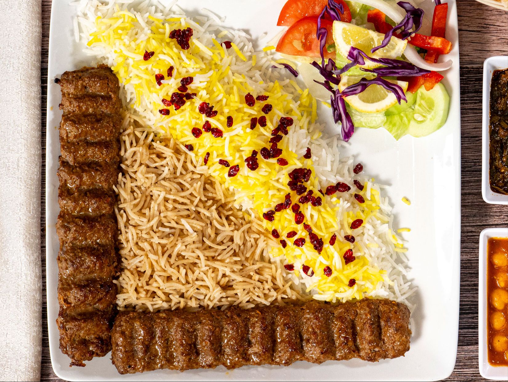 Beef Kubideh Platter
