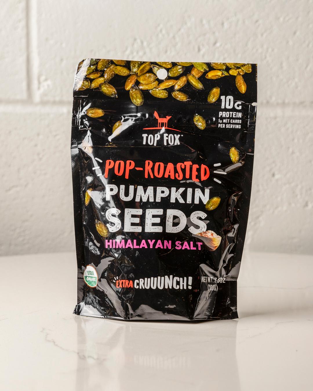 Top Fox Pop-Roasted Pumpkin Seeds - Himalayan Salt (3.5 oz)