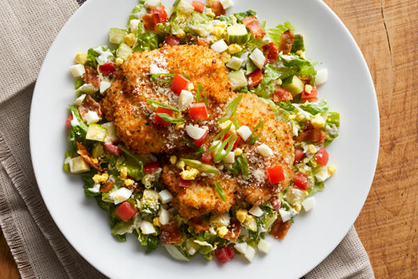 Romano Crusted Chicken Salad