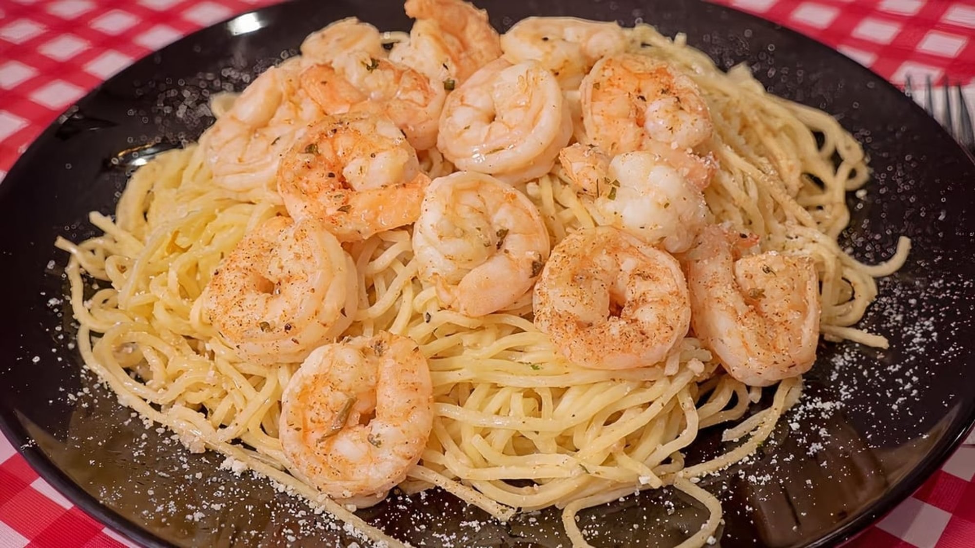 Garlic Noodles with Shrimp