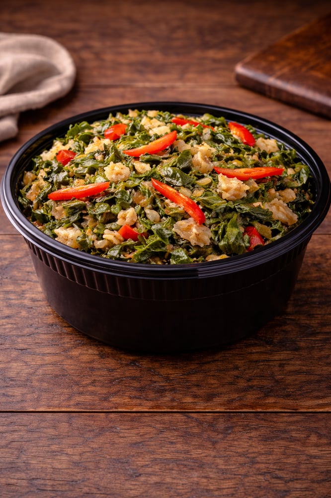 Callaloo and salt fish only - Small container