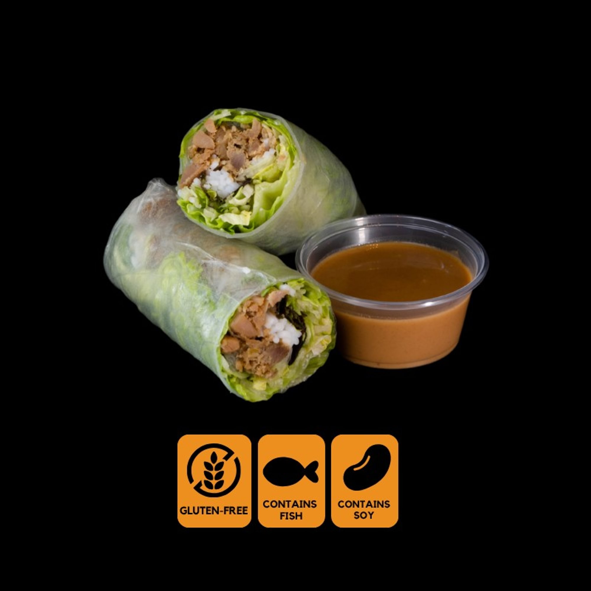 All Natural Lemongrass Chicken Spring Rolls (Savory)