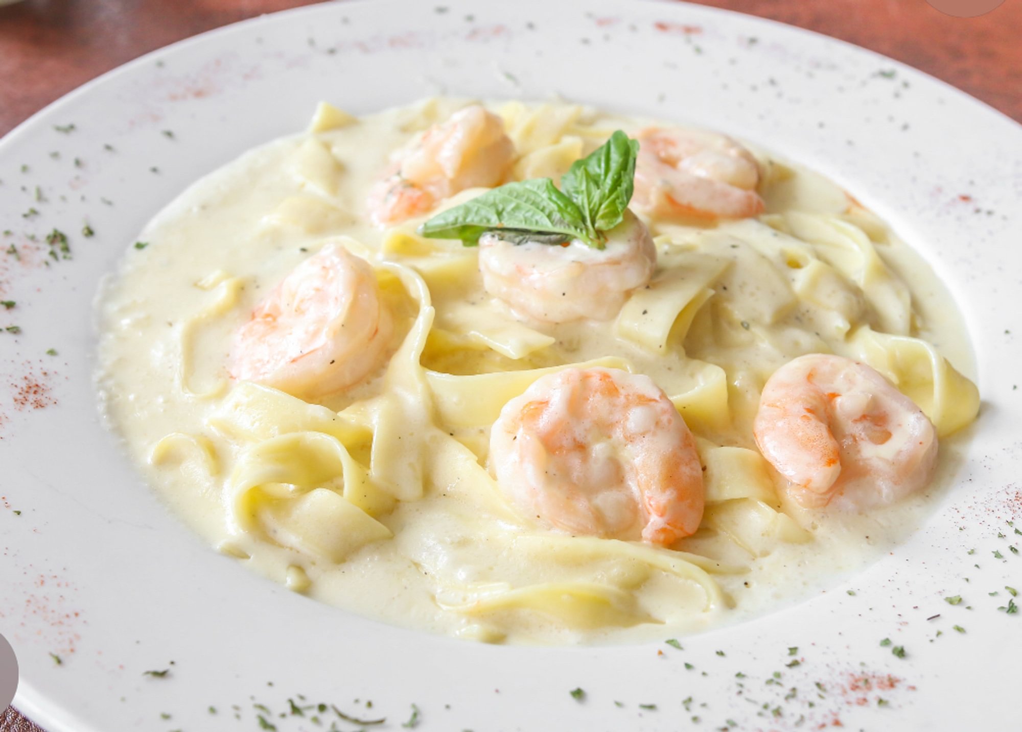 Shrimp fettuccine
