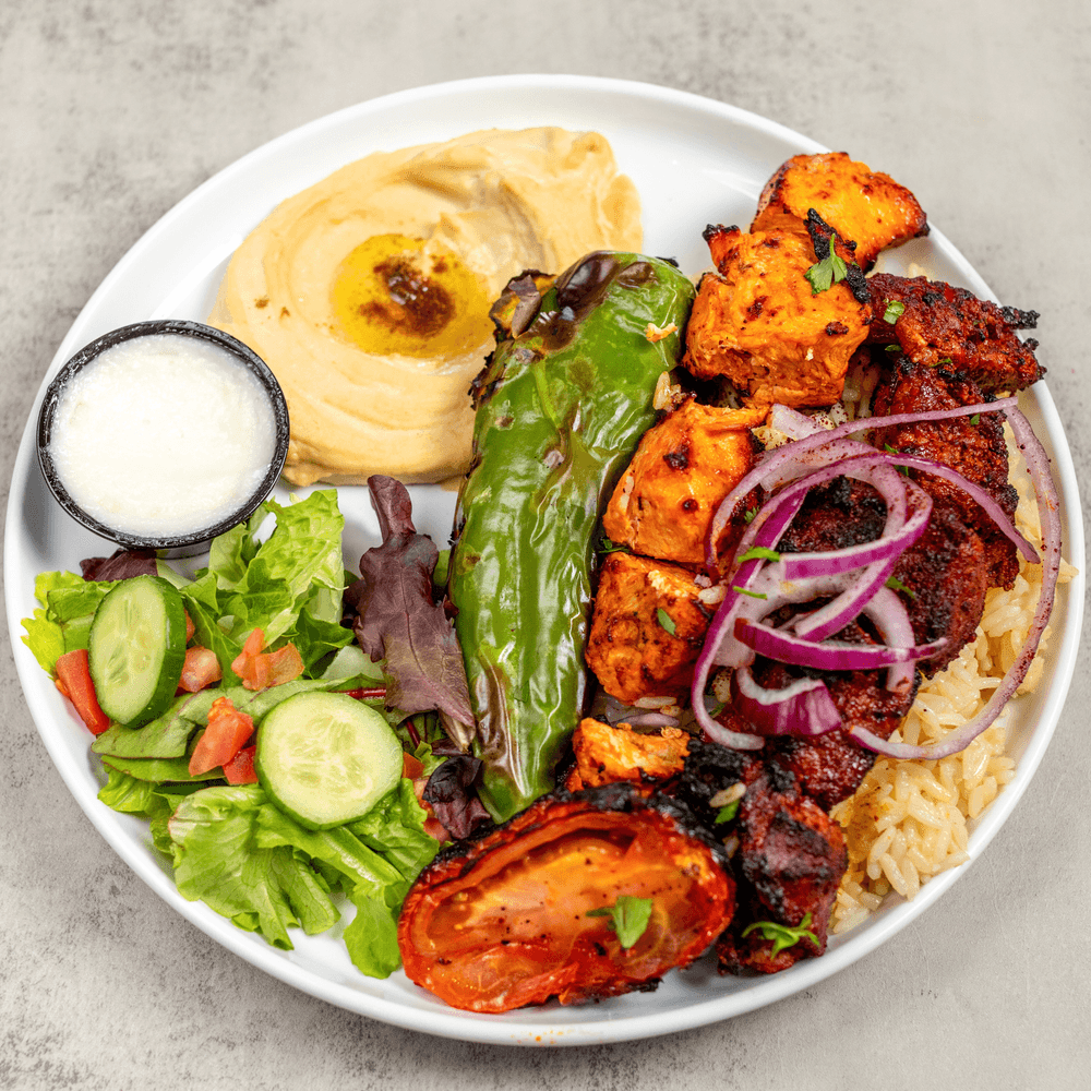 Combo plate chicken\beef for one