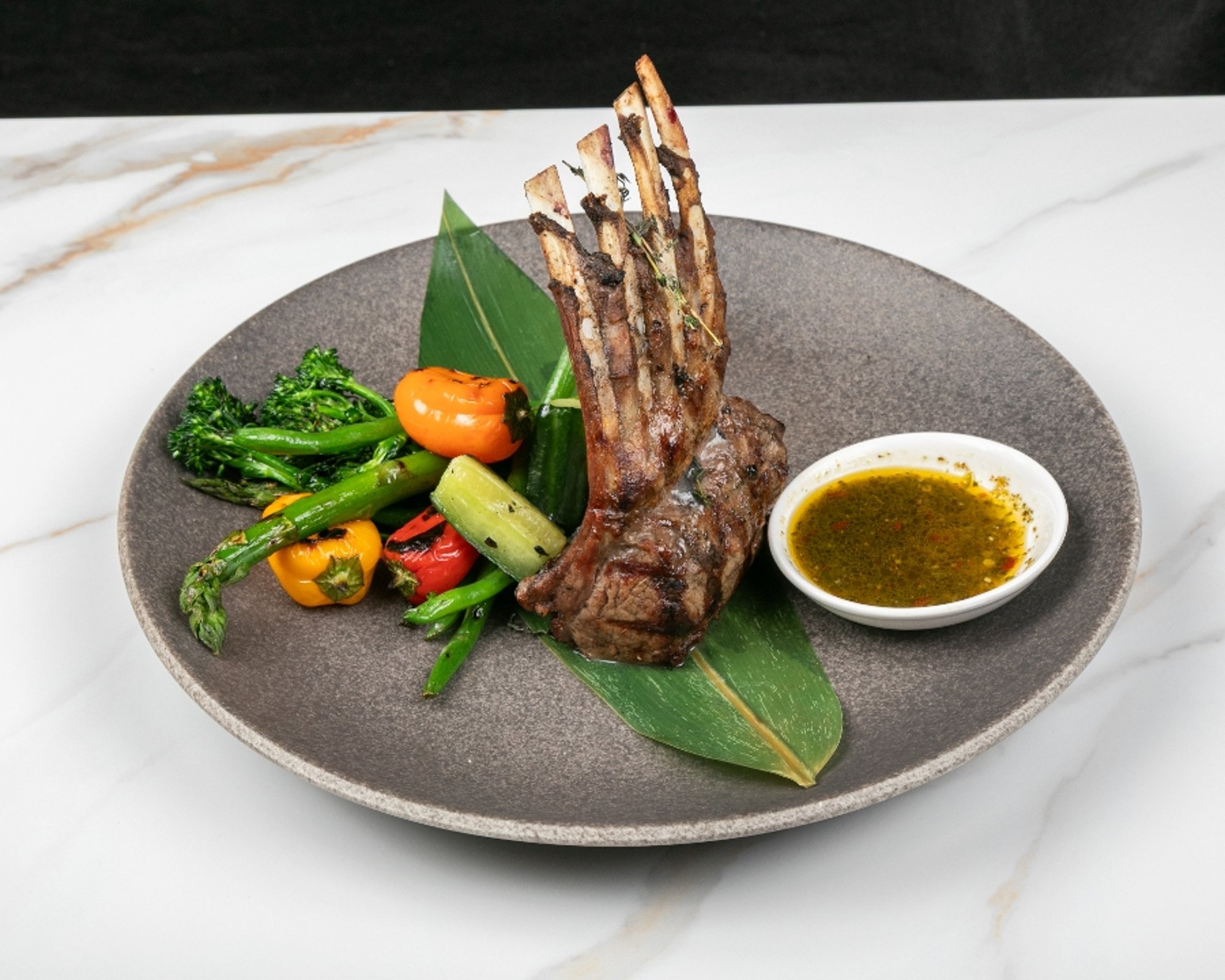 Lamb Chops w/ Black Garlic