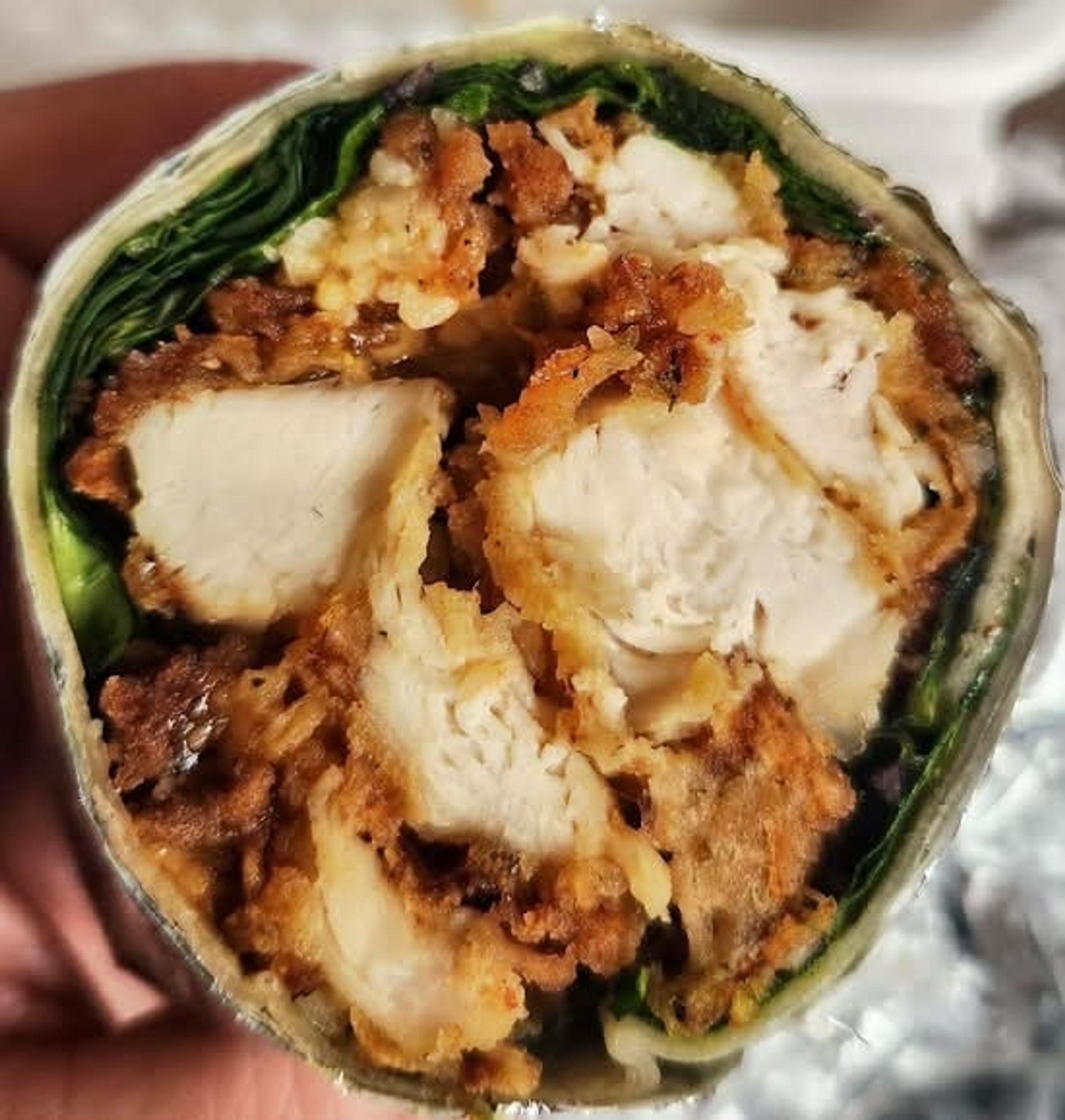 Hot Honey Chicken Cesar Wrap