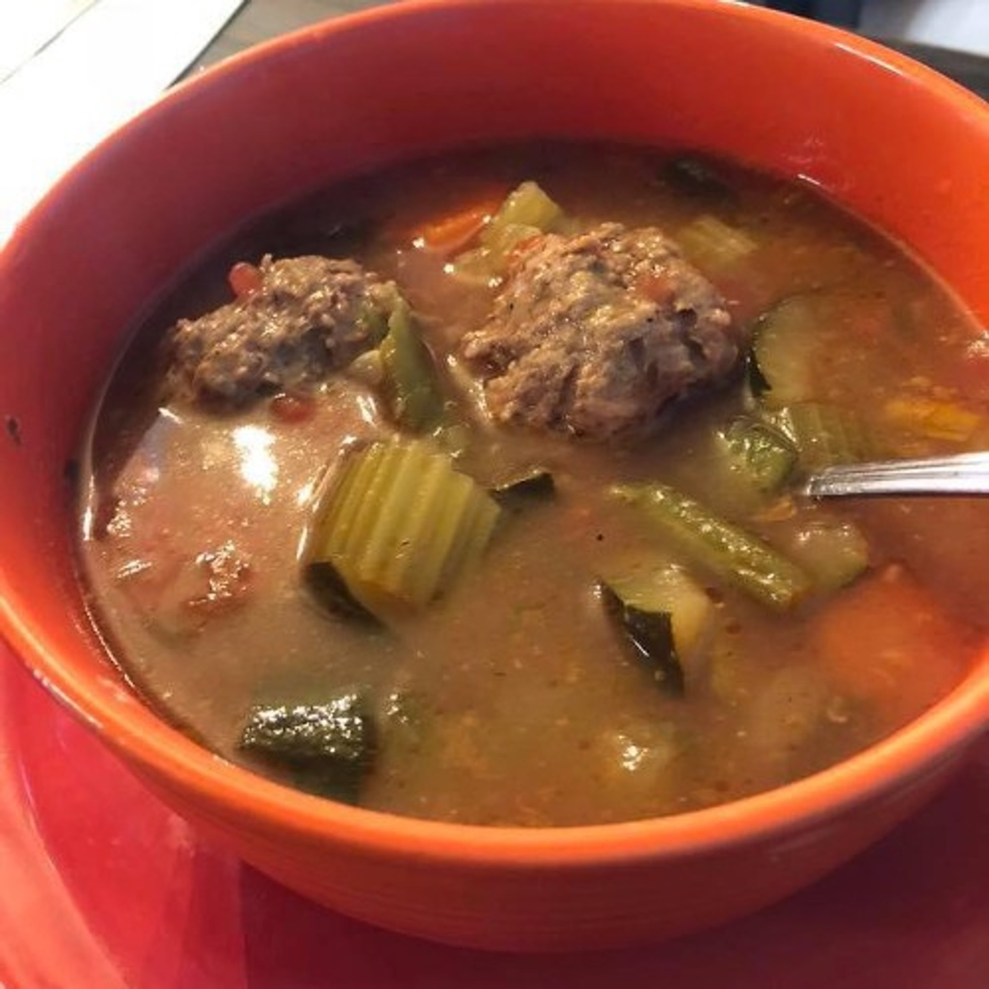 Small Bowl of Albondigas Soup