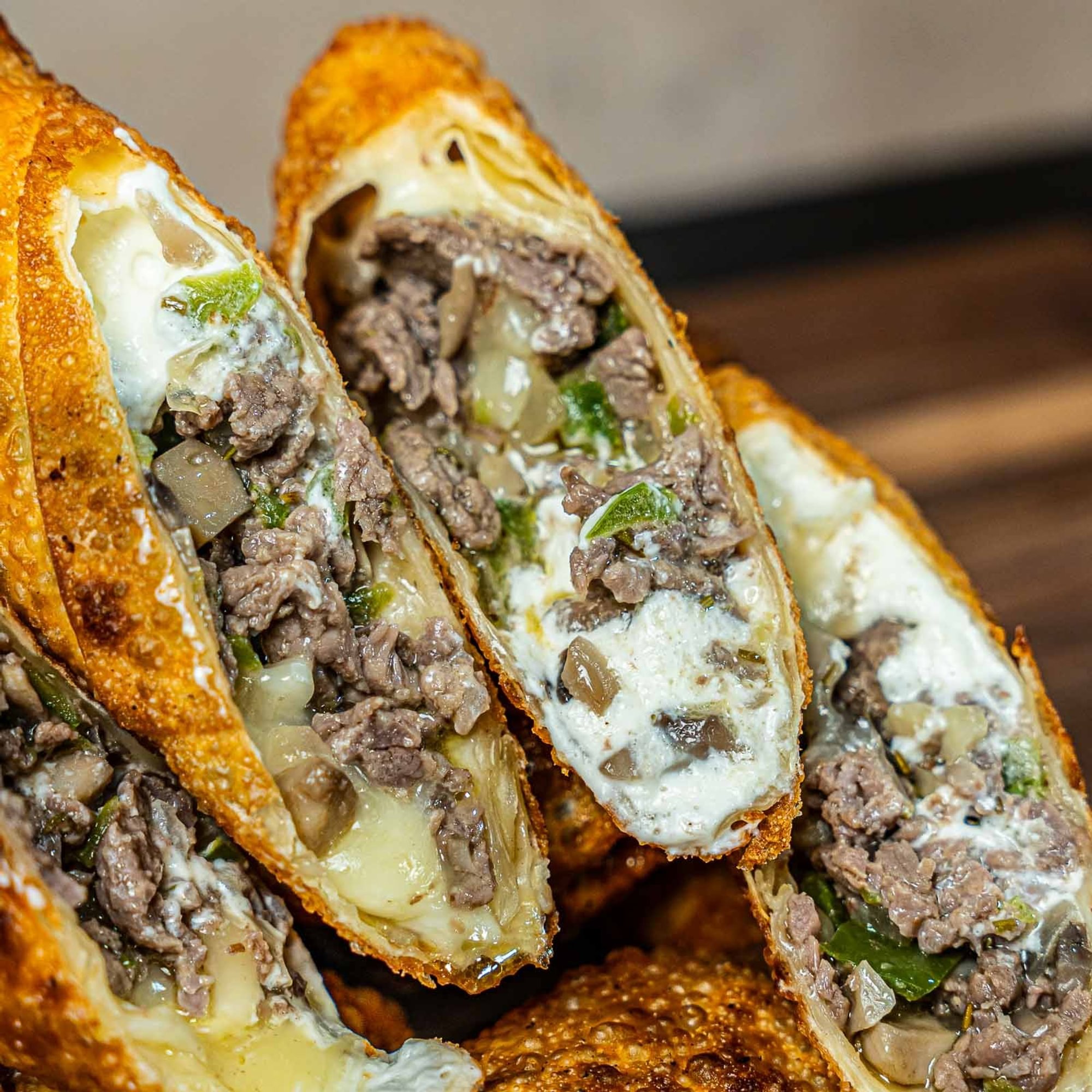 Philly Cheese Steak Egg Rolls