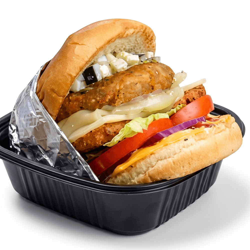 Paneer Burger with Fries
