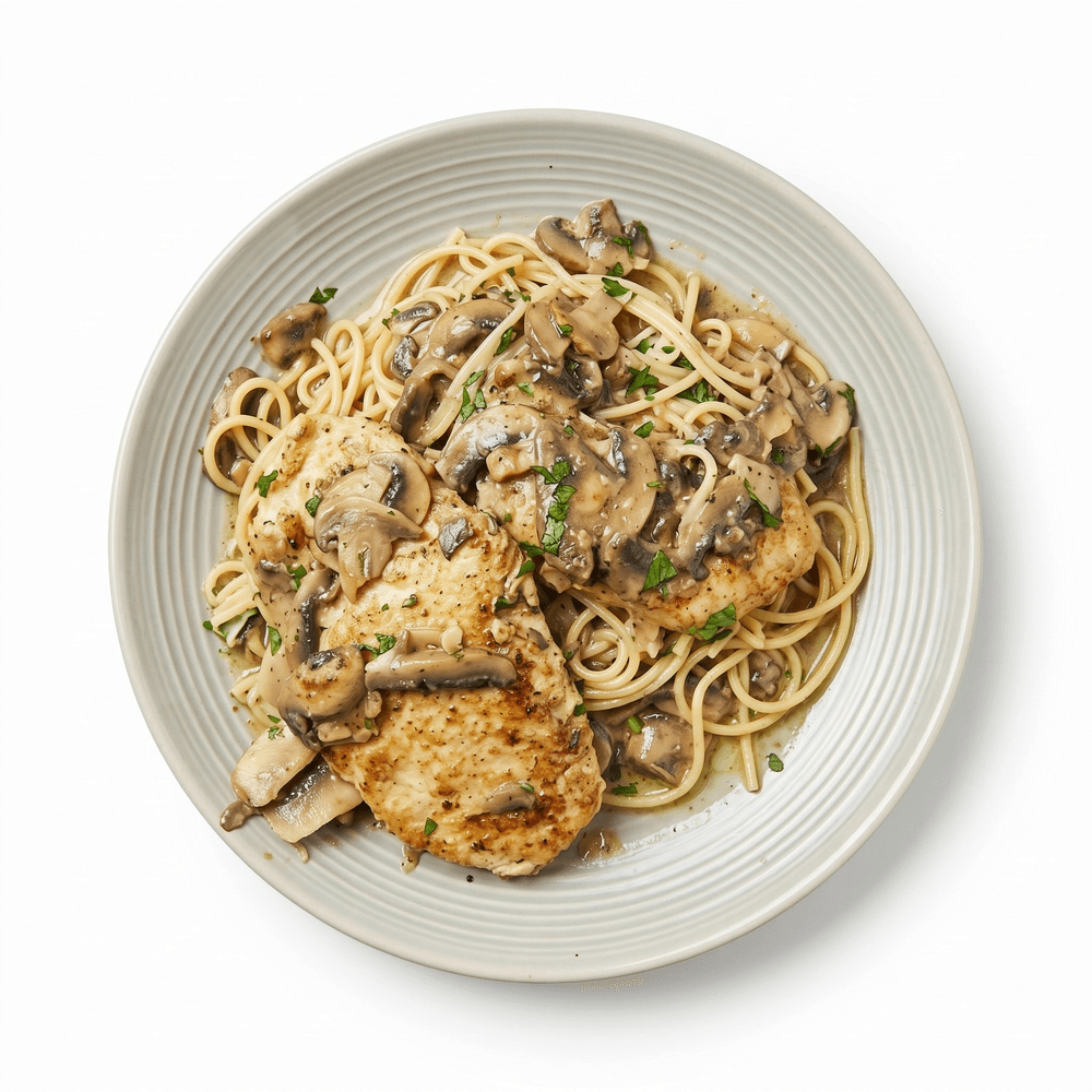 Chicken Marsala with Spaghetti