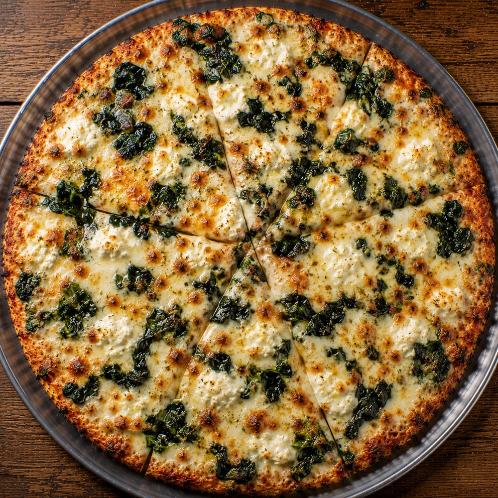 Bianca with Spinach & Cheese Pizza - O