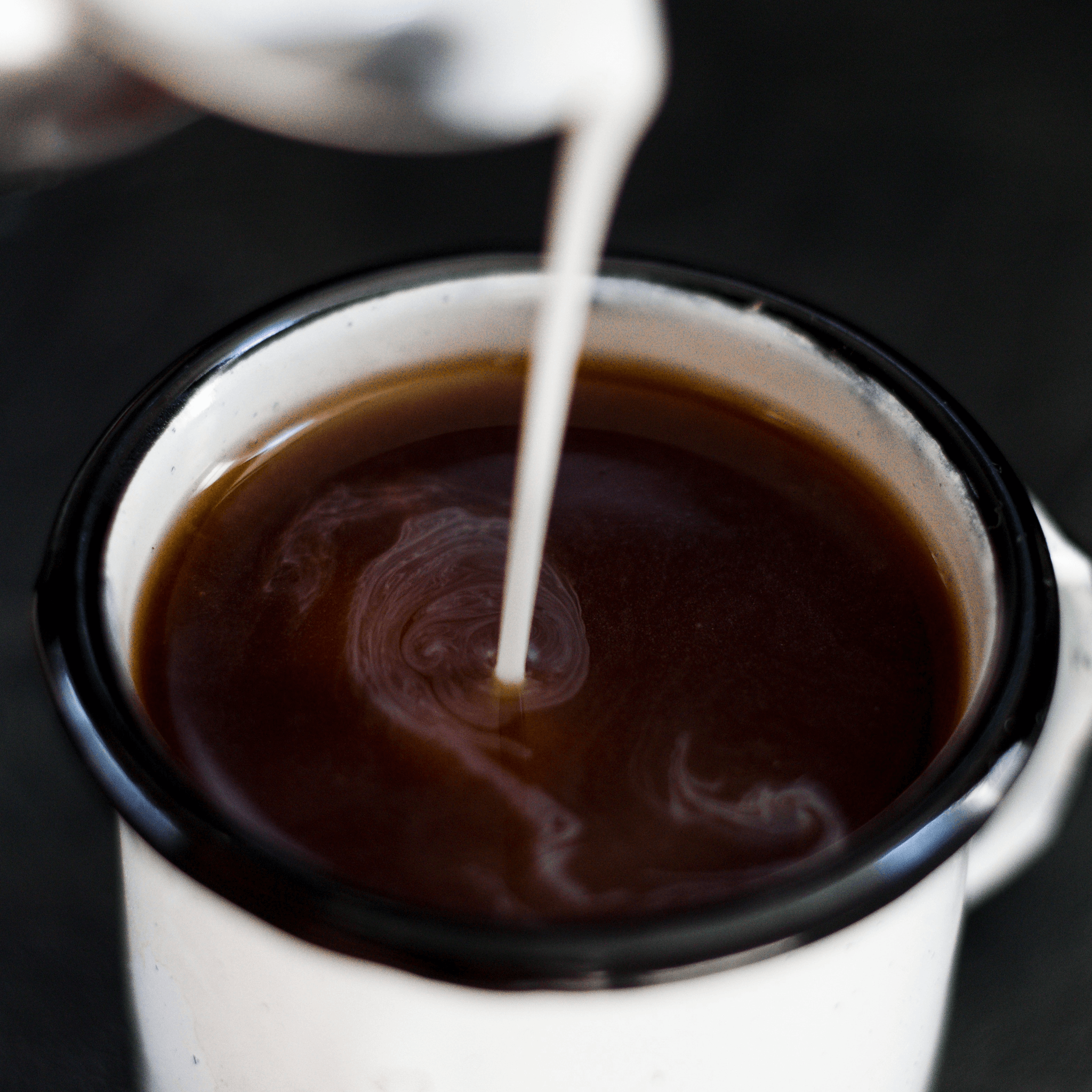 Black Drip Hot Coffee with Condensed Milk