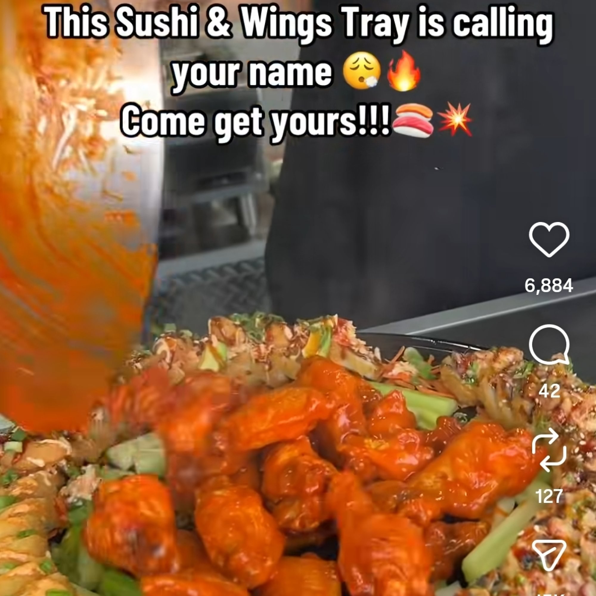 NFL Game Tray (Wings N Sushi Combo)