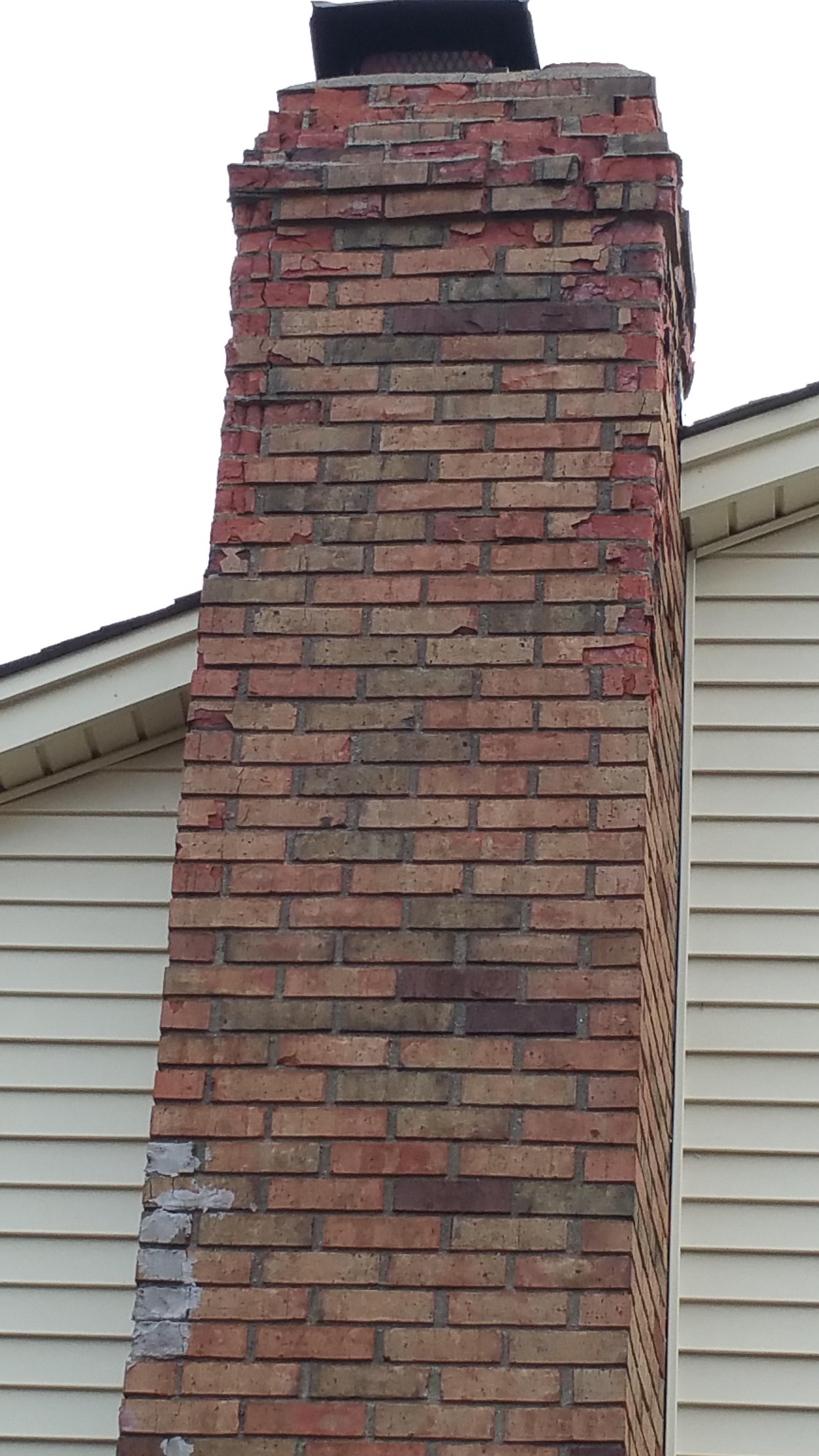 We removed the entire chimney and liner system, then we replaced it