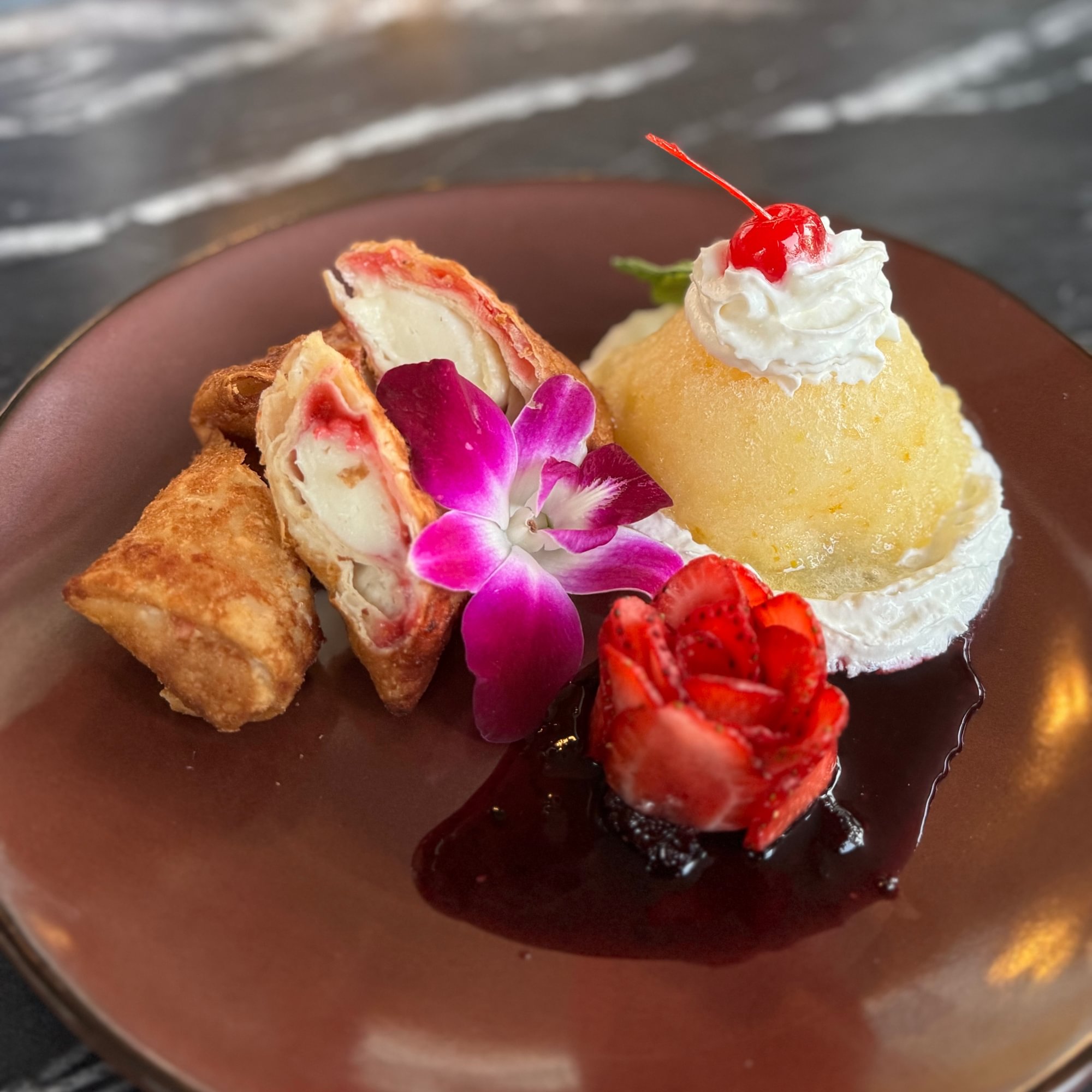 Crispy-fried Raspberry Cheesecake Roll