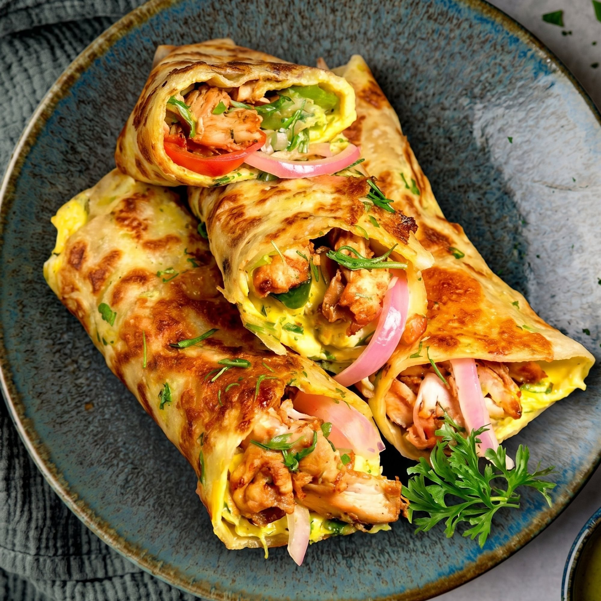 Achari Soya Chaap Roll