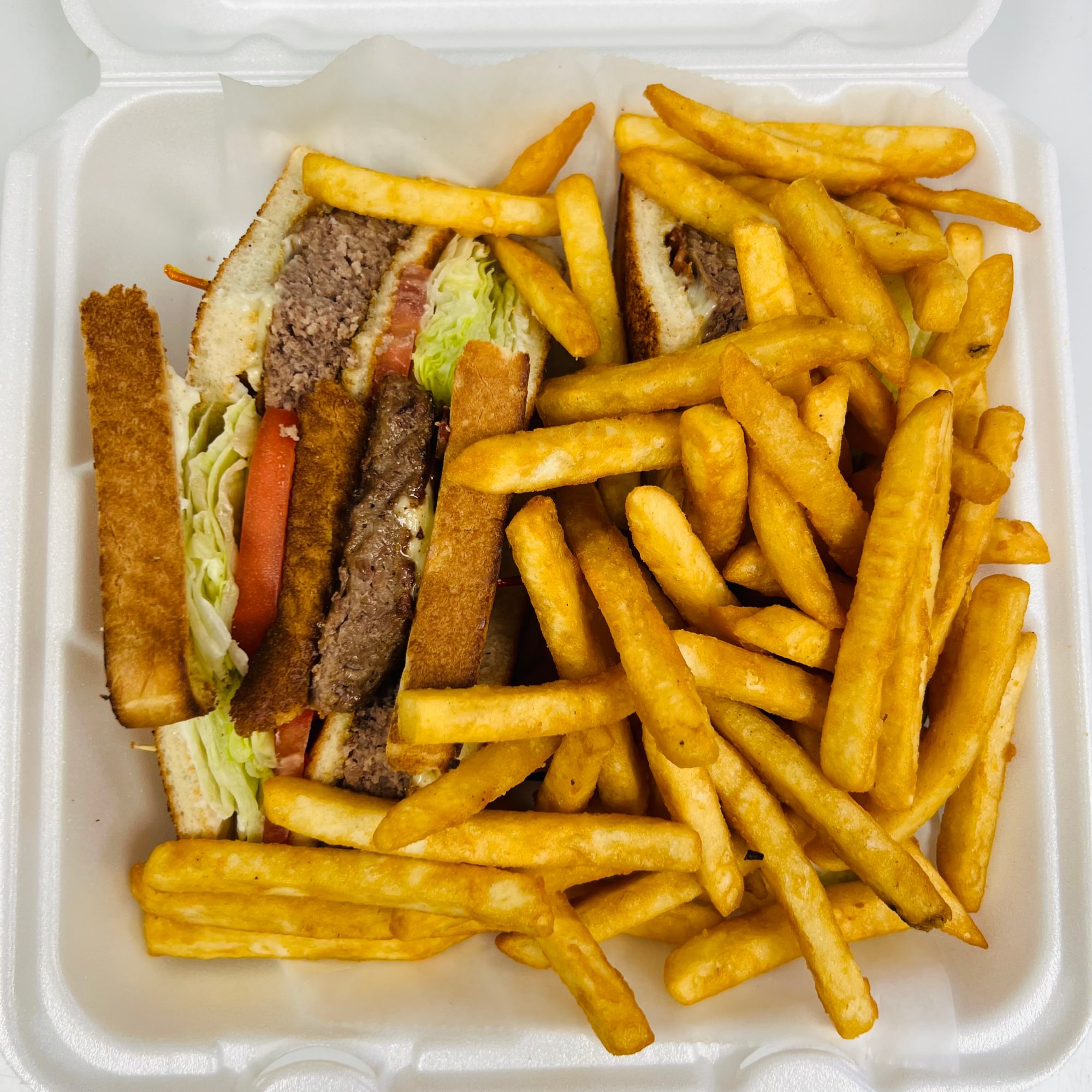 Cheeseburger Club Sandwich