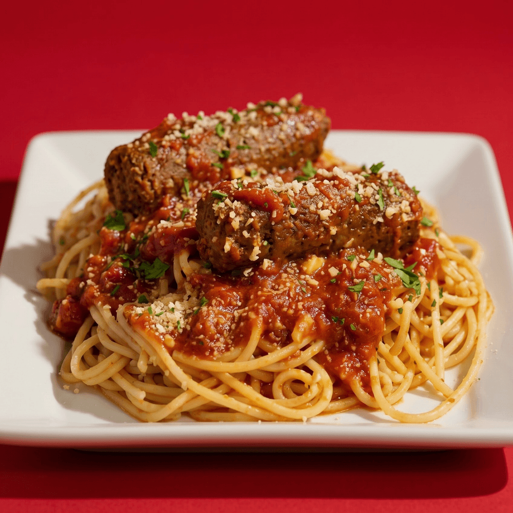 Spaghetti with 2 Italian Sausages links