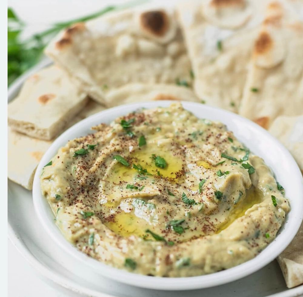 Baba Ghanoush and Pita