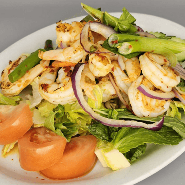 Spicy Grilled Shrimp Salad (Pla Koong)