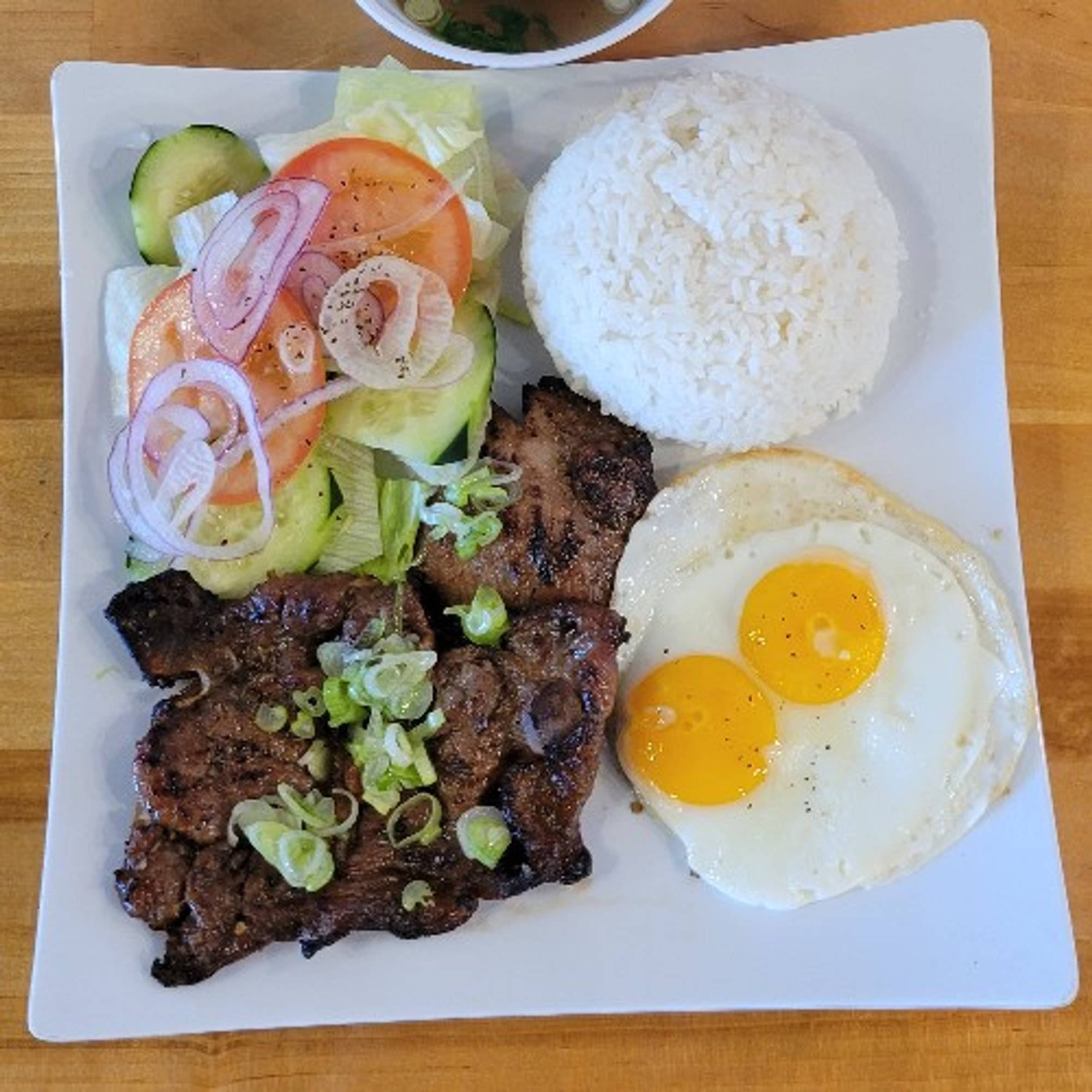 Charbroiled Pork Chop Rice Dish | Cơm Sườn Nướng