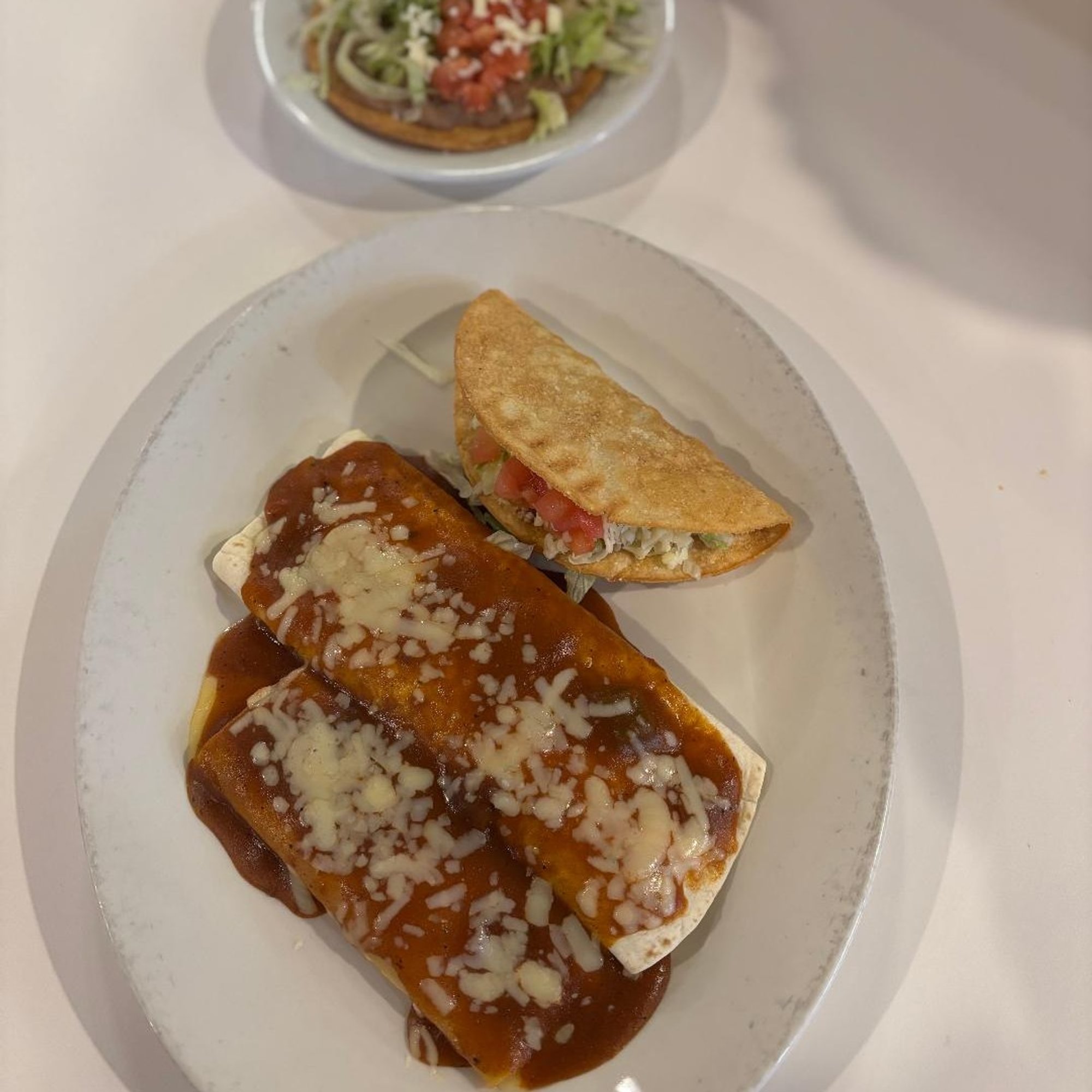 K. One Beef Burrito, One Bean Tostada, One Beef Taco & One Cheese Enchilada Combo