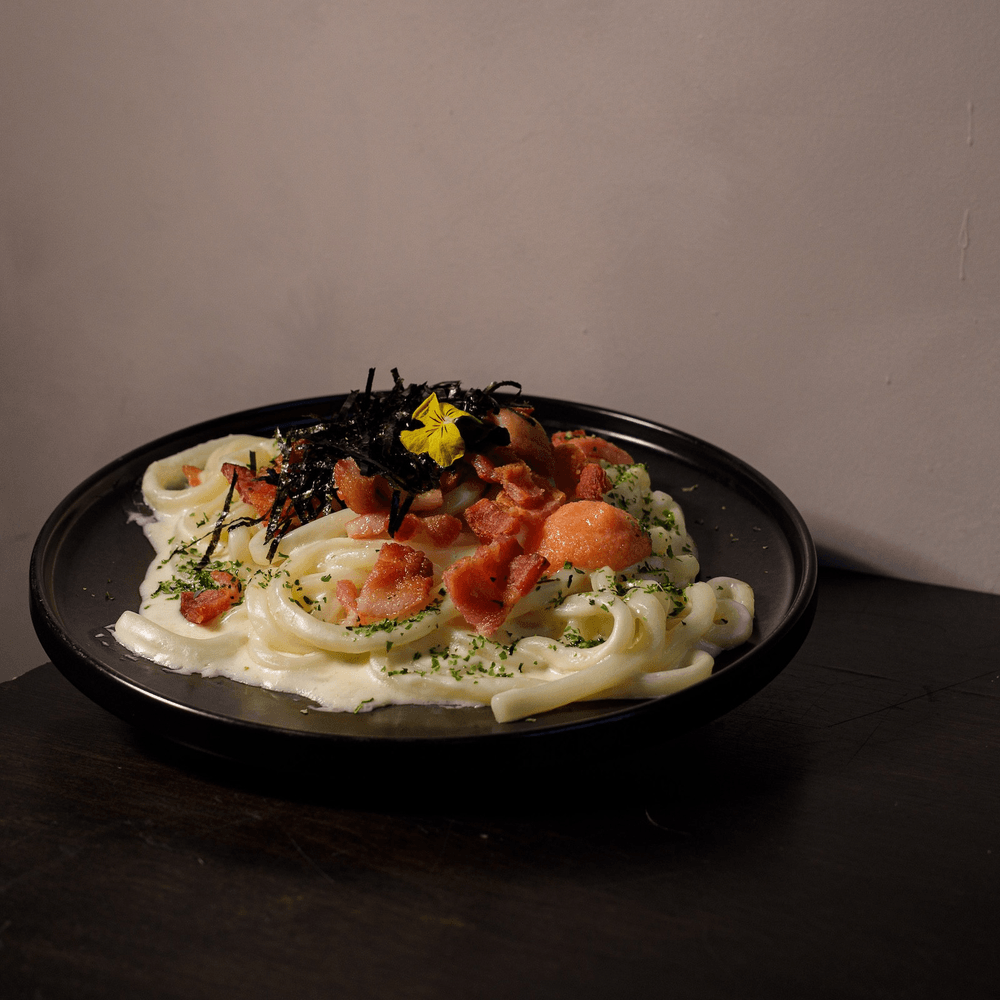 Bacon Mentaiko Udon