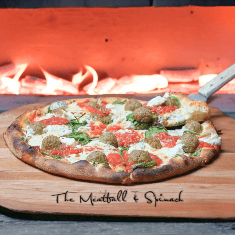 The Meatball Spinach Pizza