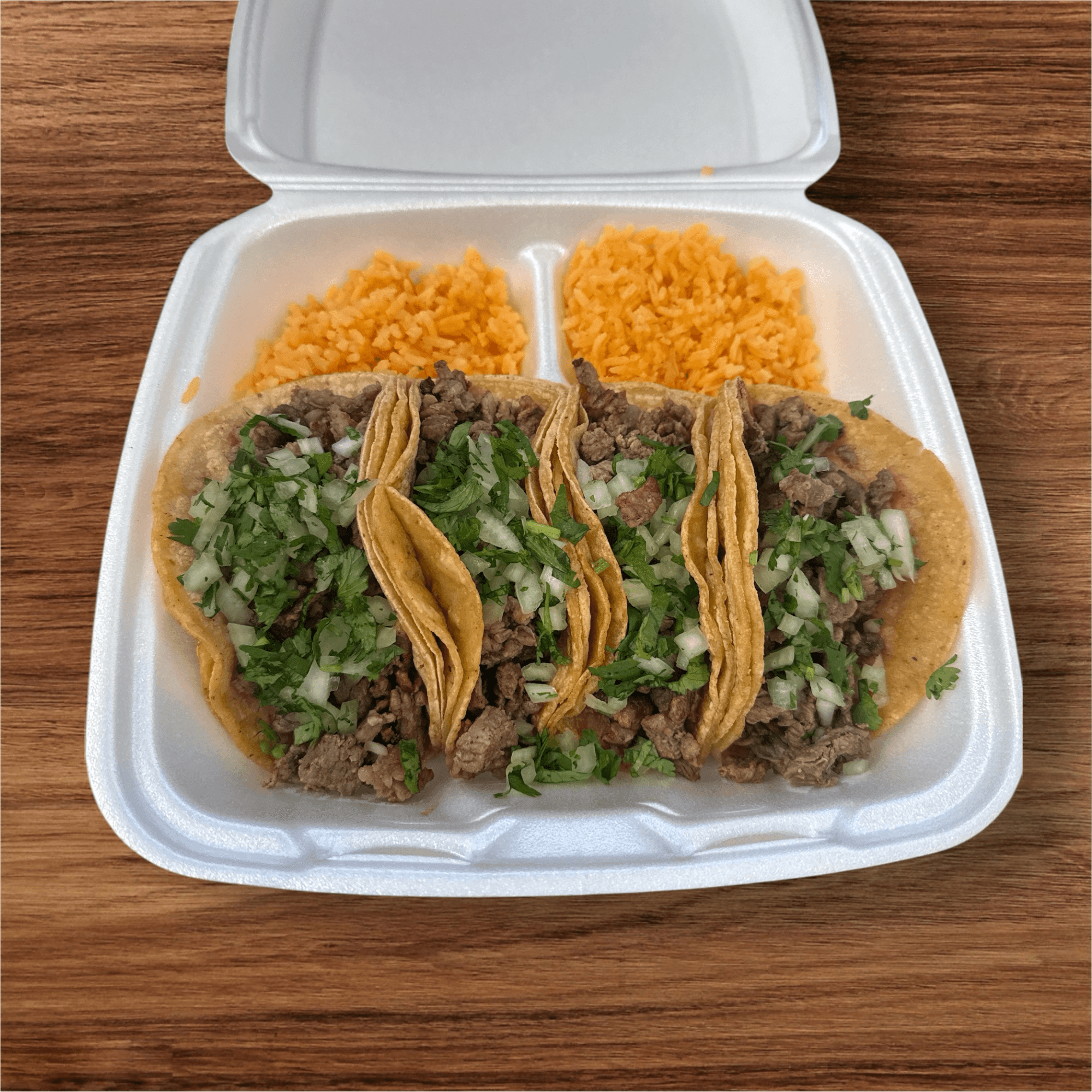 4 Tacos de Asada + Side
