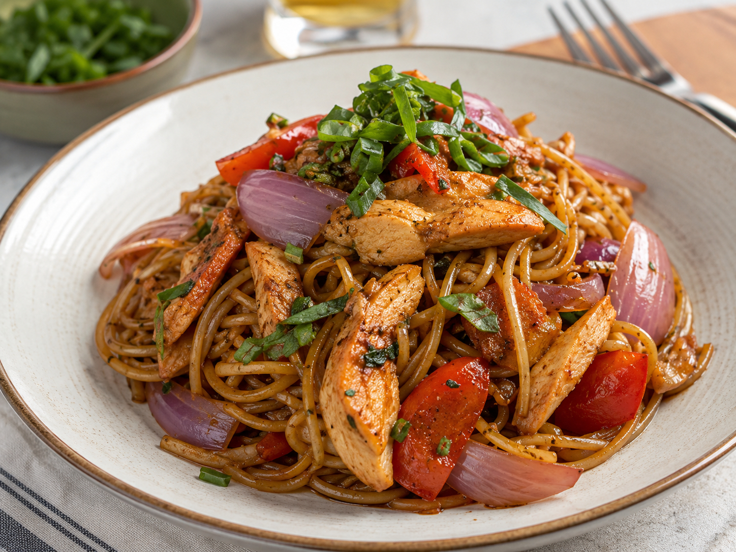 Tallarin Saltado De Pollo