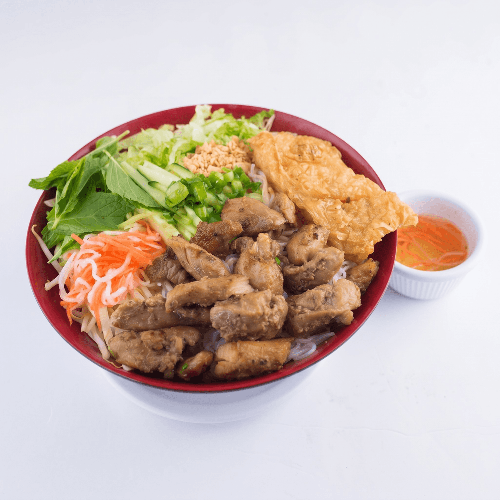 72. Grilled Chicken & Shrimp Wrapped on Vermicelli