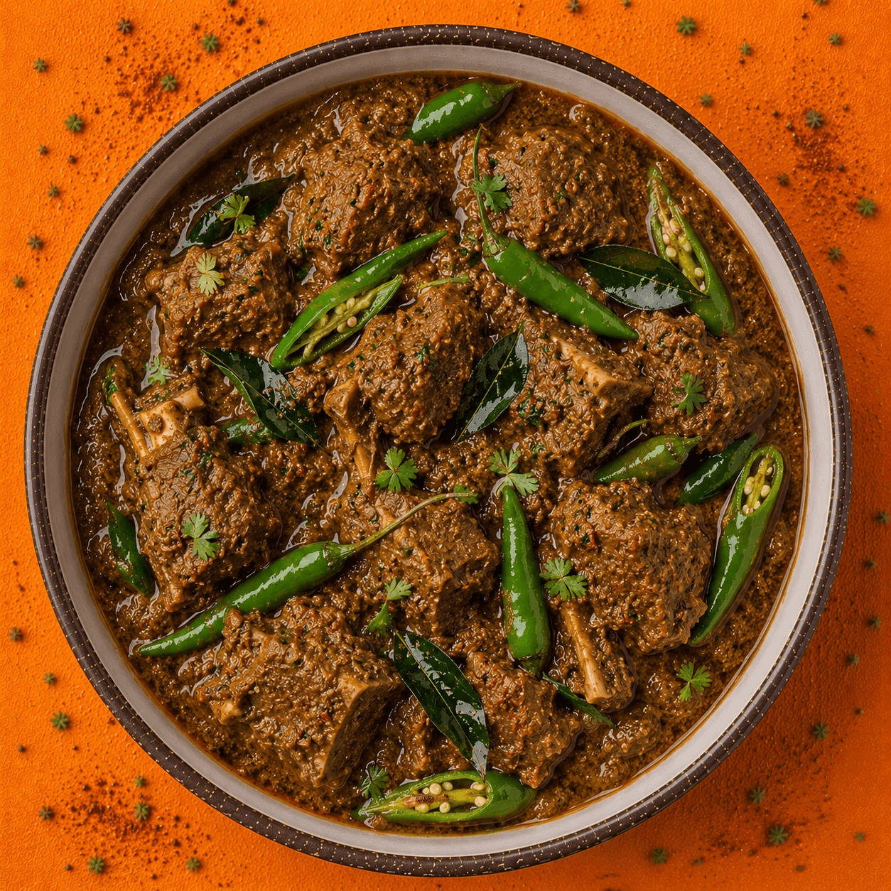 Green Chili Goat Curry