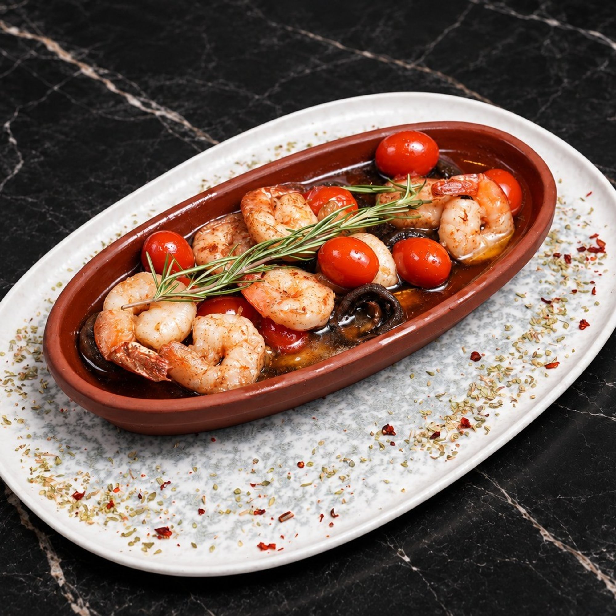 Butter Shrimp with Mushrooms