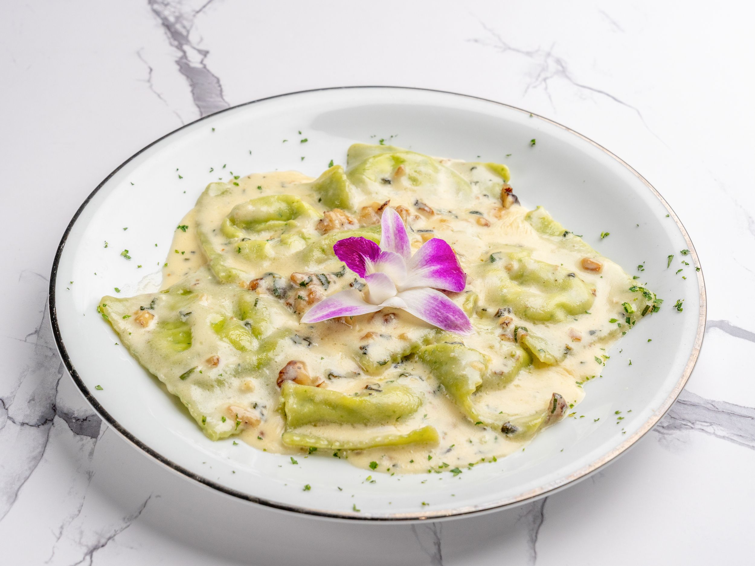Spinach Ricotta Ravioli Appetizer