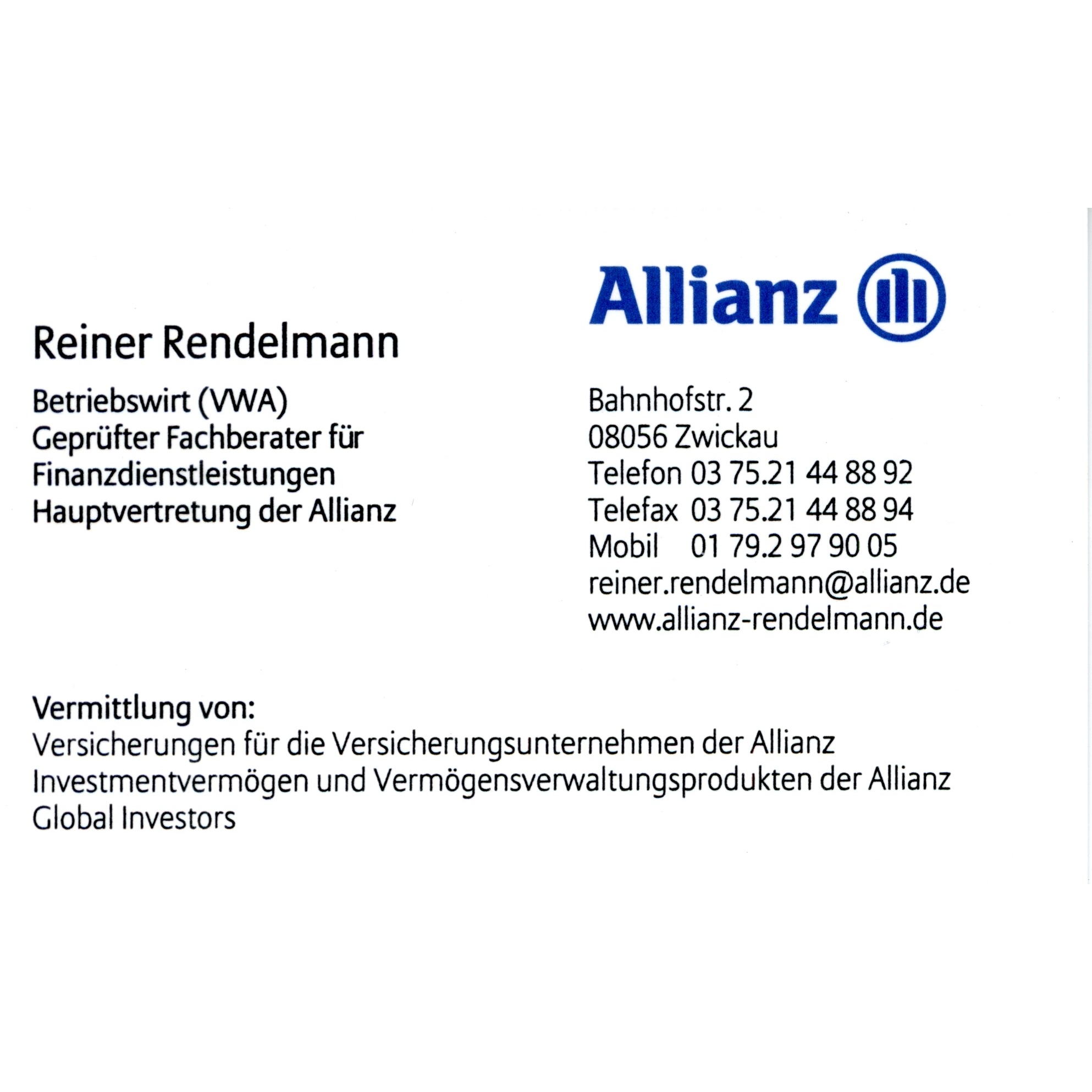 Logo von Allianz Reiner Rendelmann